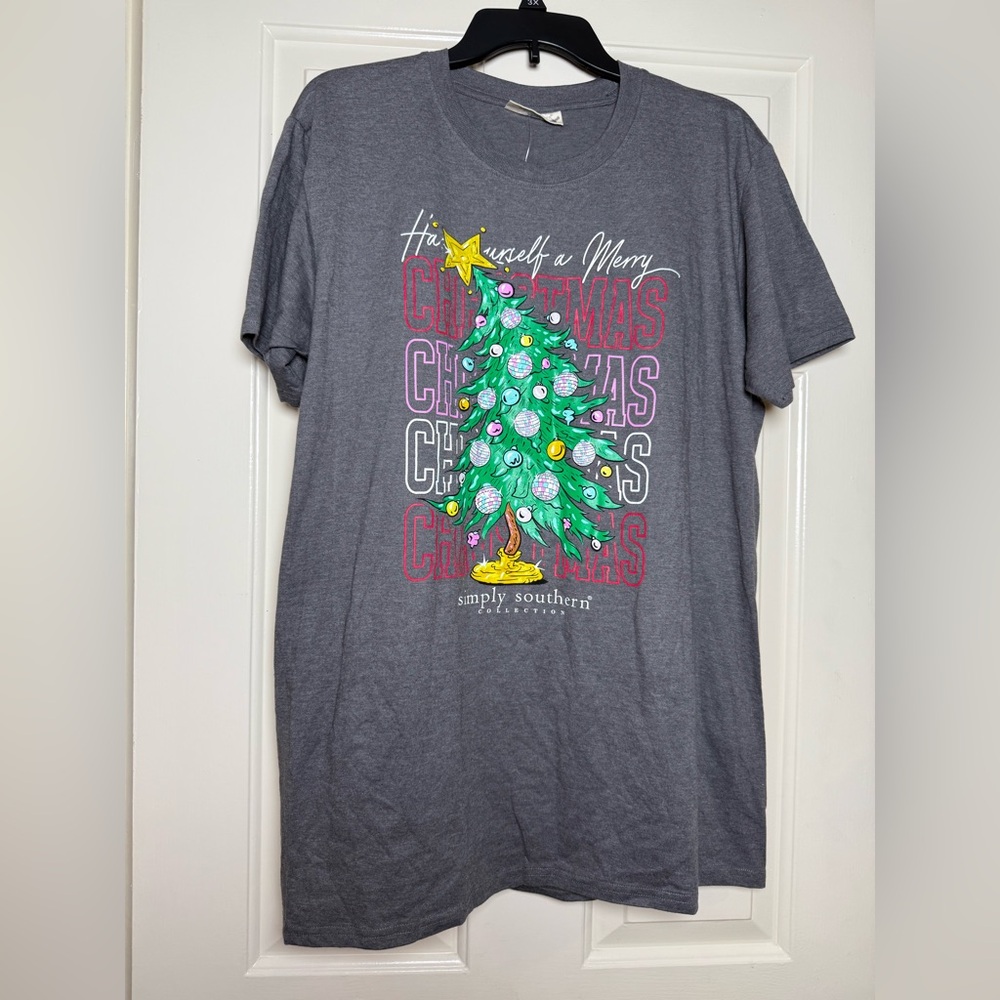 Simply Southern Merry Christmas Christmas Tree Preppy Tee